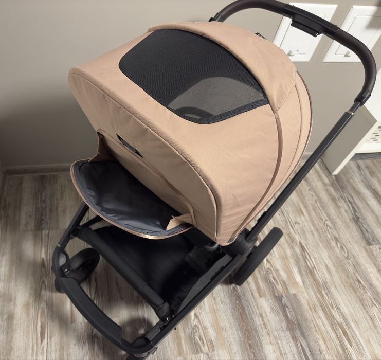 Бебешка комбинирана количка • Espiro Miloo Pink Love Story 2в1