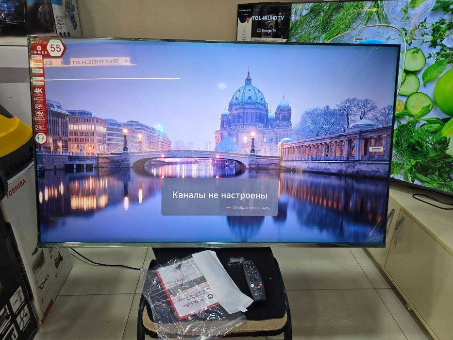Телевизор Immer 65" UHD4K60hz имеется внутри доставка бесплатно городе