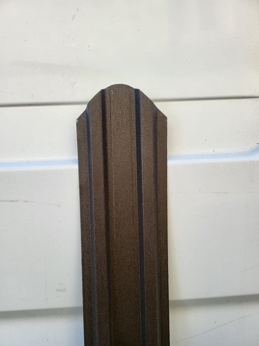 Vand sipca meatlica de gard gri mat și maro