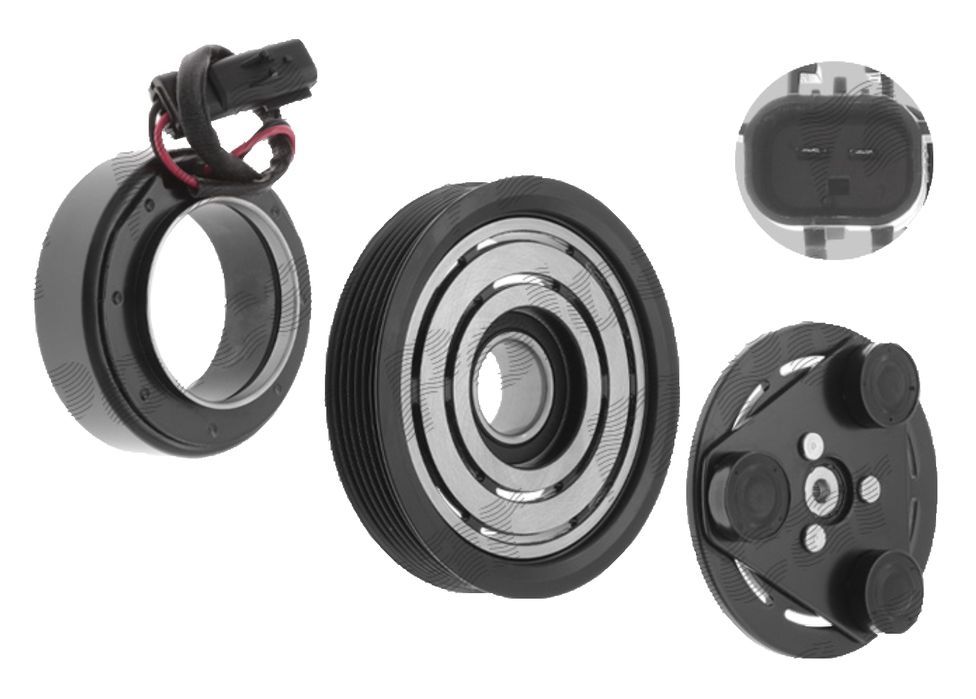 Ambreiaj compresor AC Dodge Nitro 202011; Jeep Liberty 202008, 3.7 V6, Diam. Fulie[mm]: 135, tip Halla, pt compresor cod: HS18, rulment: 30x55x23, OE