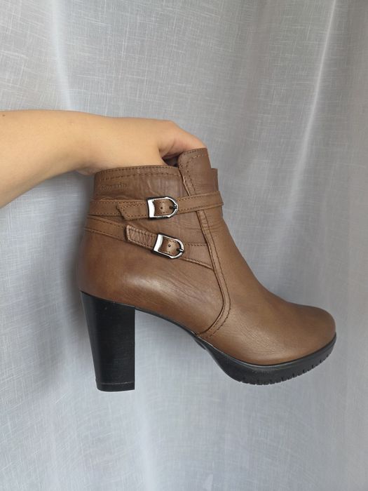 Botine Tamaris cu toc inalt din piele