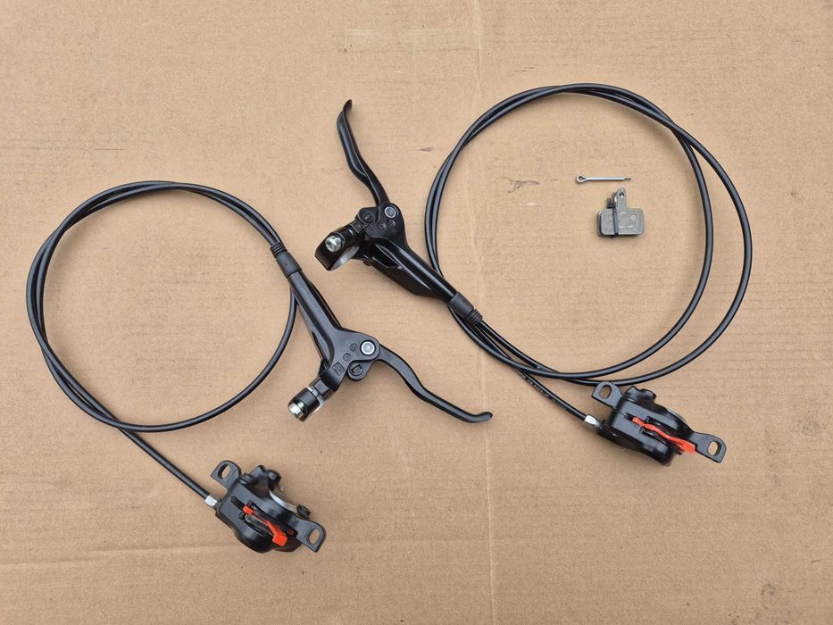 Set frane hidraulice Shimano BL-M315, fata-spate, placute noi