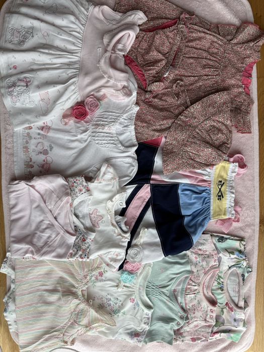 Голям сет с летни бебешки дрешки 68см/Chloe, Next, Petit Bateau (6м)