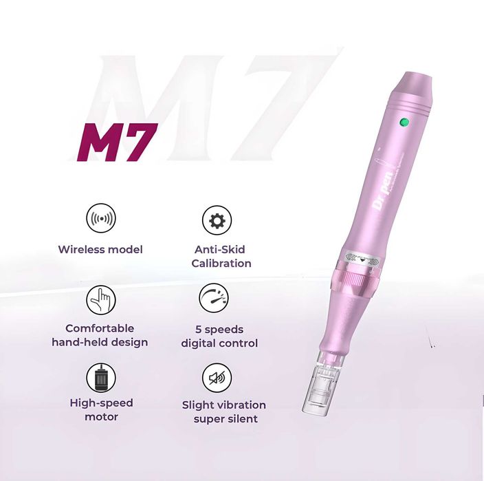 Dr. Pen Ultima M7-W, Dermapen, Безжичен, Микронидлинг, Против бръчки, Премахване на петна, Уред за мезотерапия
