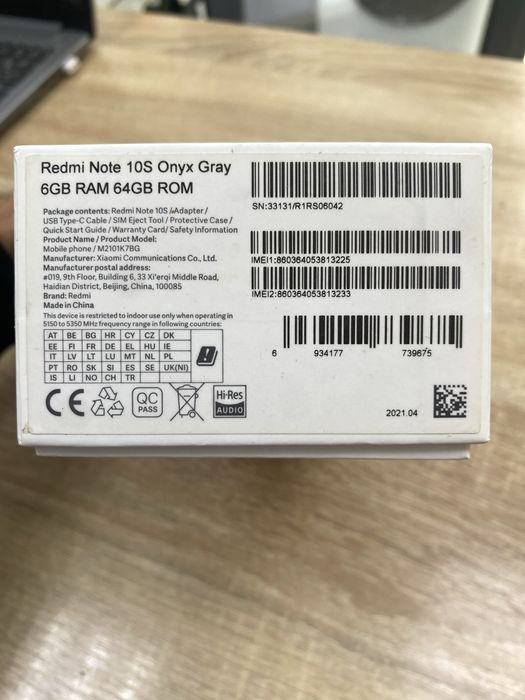 Xiaomi Redmi Note 10s 6/64gb (A4)