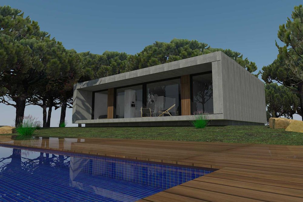 НА ИЗПЛАЩАНЕ - Луксозна къща с 3 спални от морски контейнери, 60 кв. м