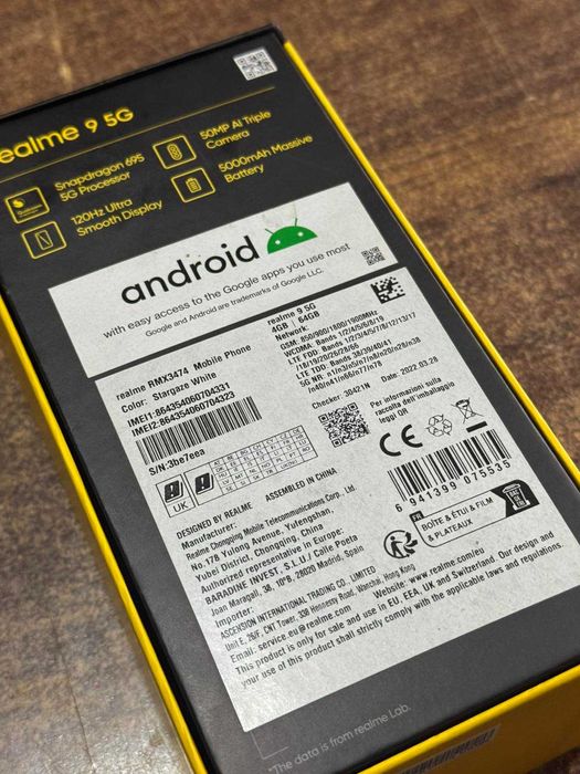 Мобилен телефон Realme 9 5G 64GB