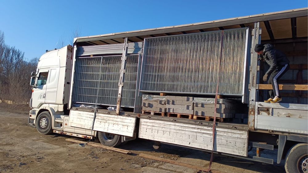 Gard mobil imprejmuire santier, evenimente, talpa beton