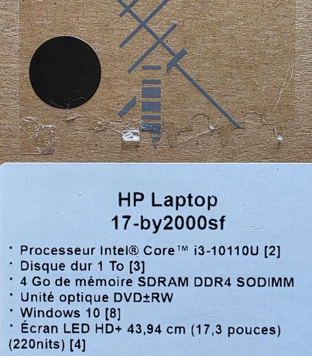 Laptop HP 17 by2000sf (37P63EA) Intel i3 DDR4 Ecran LED HD+, Sigilat