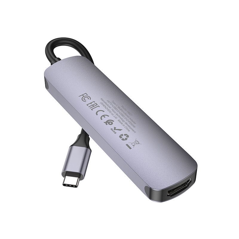 USB-hub хаб адаптер переходник 5-в-1 HOCO HB27 |Type-C to HDMI+PD+USB3 ...