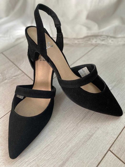 Мюли замшевые, нарядные, 37 размер