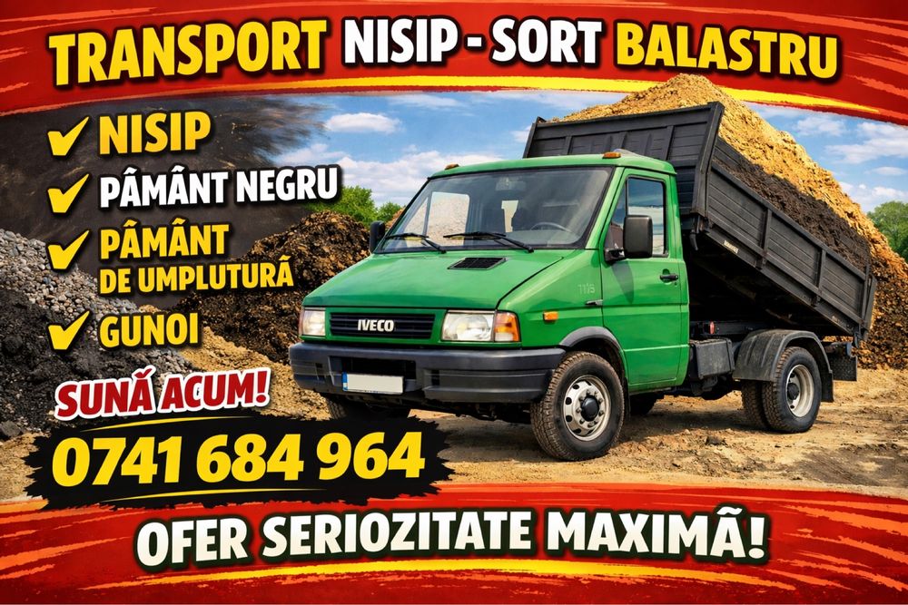 Transport Gunoi‼️‼️(oaie+vaca)Pamant negru,Nisip,Sorturi