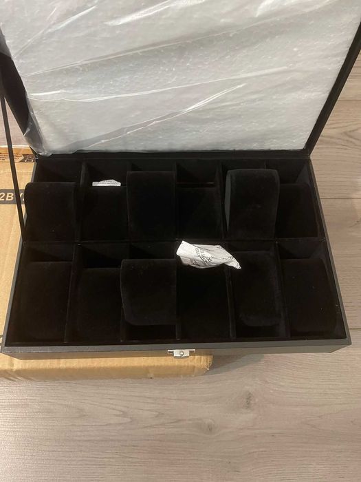 Cutie bijuterii femei/Cutie ceasuri barbati, capac de sticla