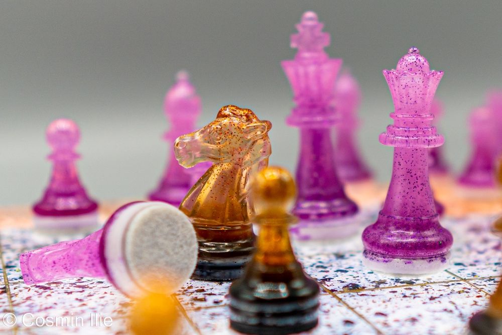 Set Șah (Piese+ Tablă) Chess Board 100%Epoxy