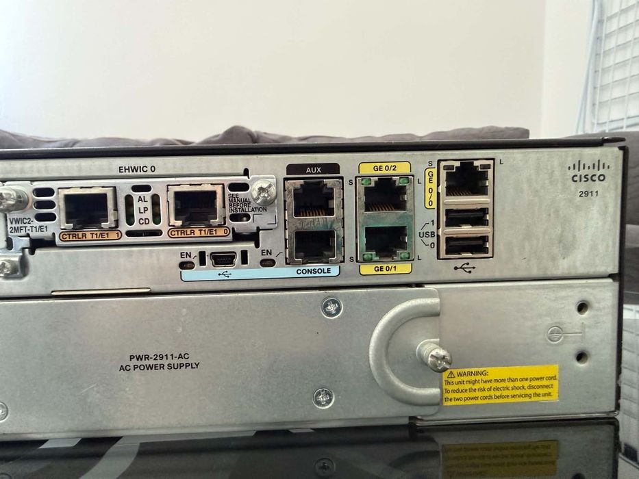 Cisco ISR 2911/K9 Enterprise Router – тестван, IOS 15.7, Voice модули