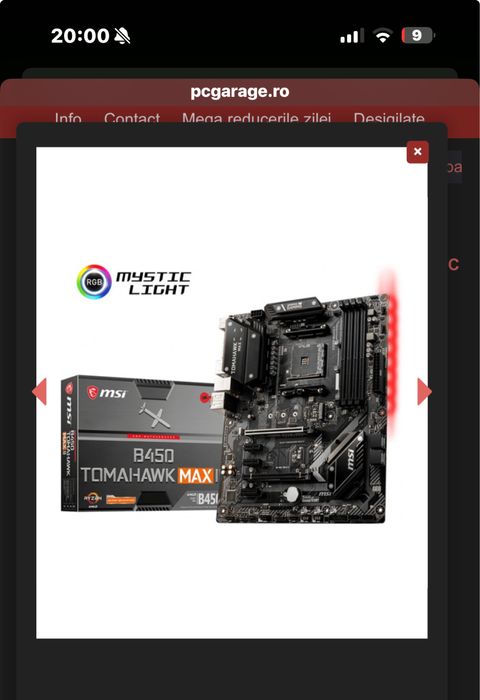 Placa de baza MSI B450 TOMAHAWK MAX II