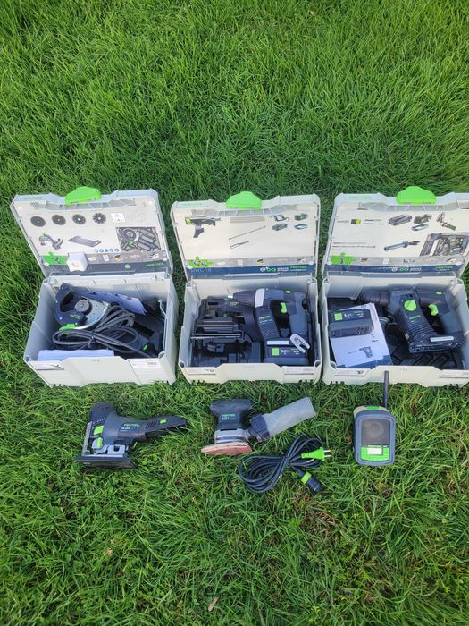 FESTOOL Радио Зеге Перфоратор Ъглошлайф Виброшлайф Винтоверт Гипскртон