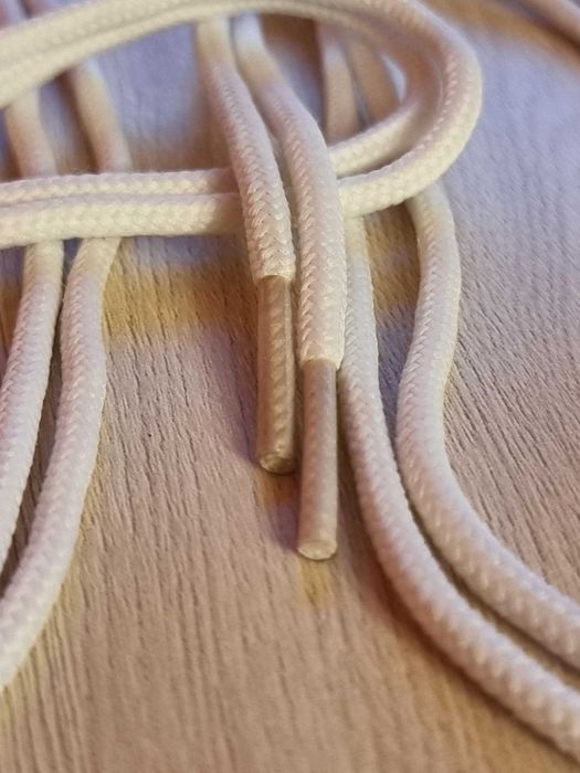 Sireturi albe unisex - bombate (nu tesite) de 120cm