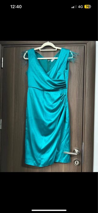 Rochie eleganta culoarea turcoaz