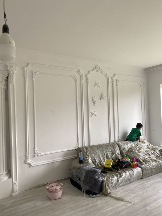 Стая птиц из гипса