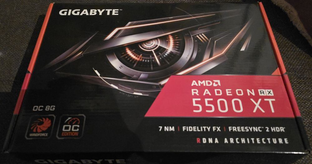 Placa Video Amd Ati Gigabyte 5500XT 8GB OC Windforce GDDR6