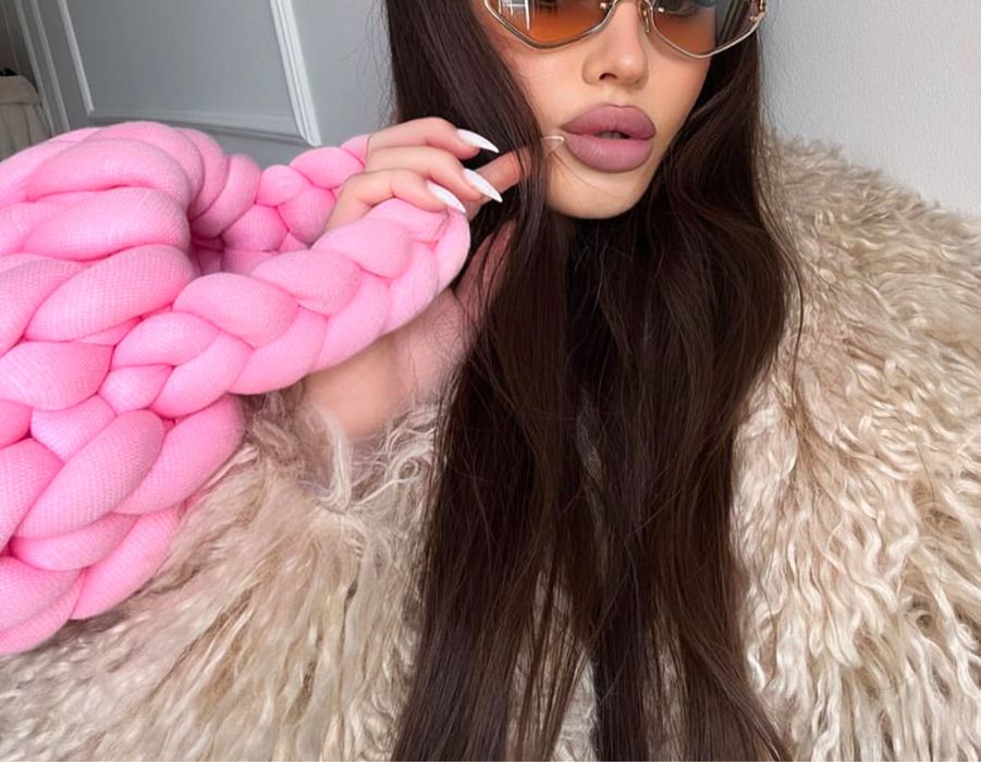 Дамски плетени чанти - розов, сив, черен