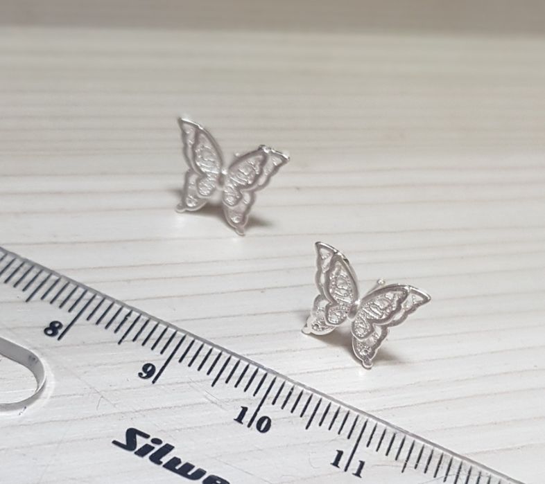 Серьги бабочка, бижутерия .