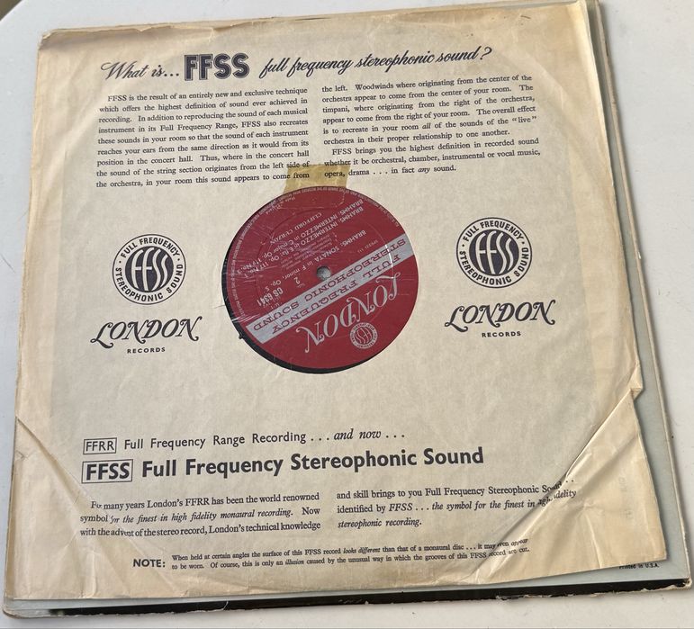 Vinil Brahms - Sonata Op. 5, Clifford Curzon, Vinil London Records