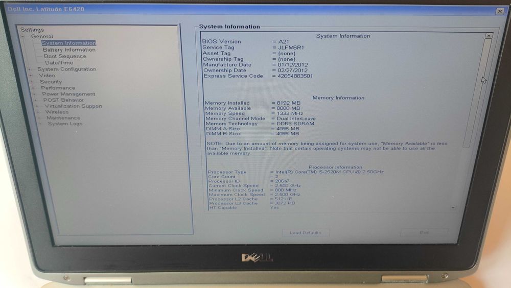 Лаптоп dell latitude e6420 i5/ HD+/ 8gb/ ssd