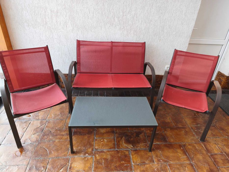 Set terasa: canapea, 2 fotolii si masuta