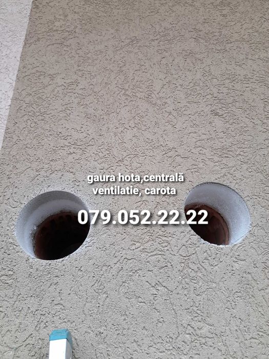 carotare, gaura hota,centrala,ventilatie, gaura beton ,carota,Ø380,vid