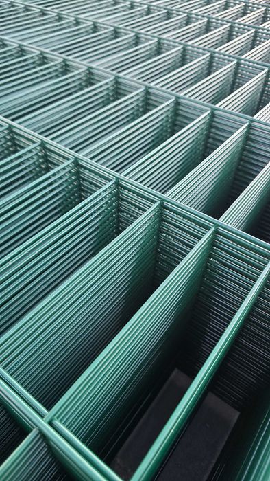 Panou gard bordurat  gri antracit /verde/ plasa gard zincata + vopsita
