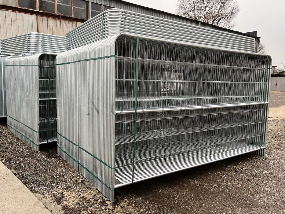 НОВО усилена мобилна строителна ограда прозирна 3.50 х 2.00 м