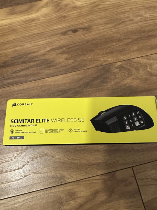 Mouse gaming Scimitar Elite SE wireless, 33000 DPI, gun-metal