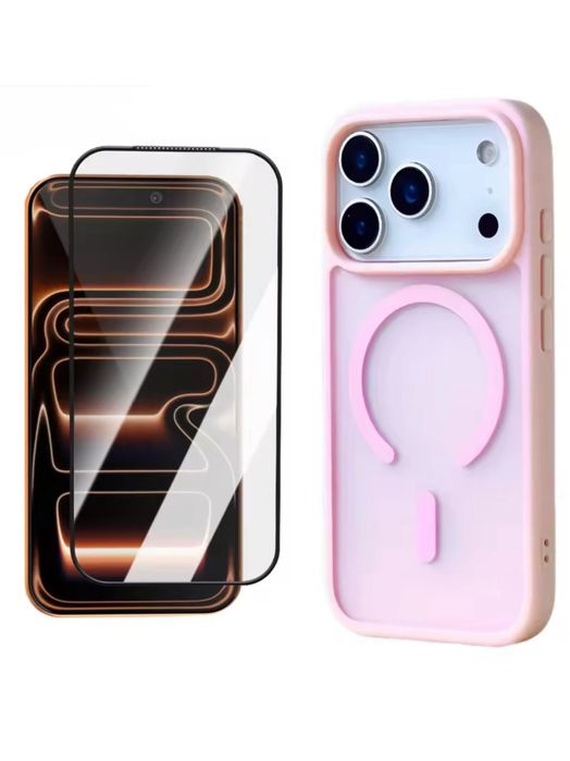 Husa Magsafe Acrilyc Mata+Folie Sticla Iphone 17 PRO 17 AIR 17 PRO MAX