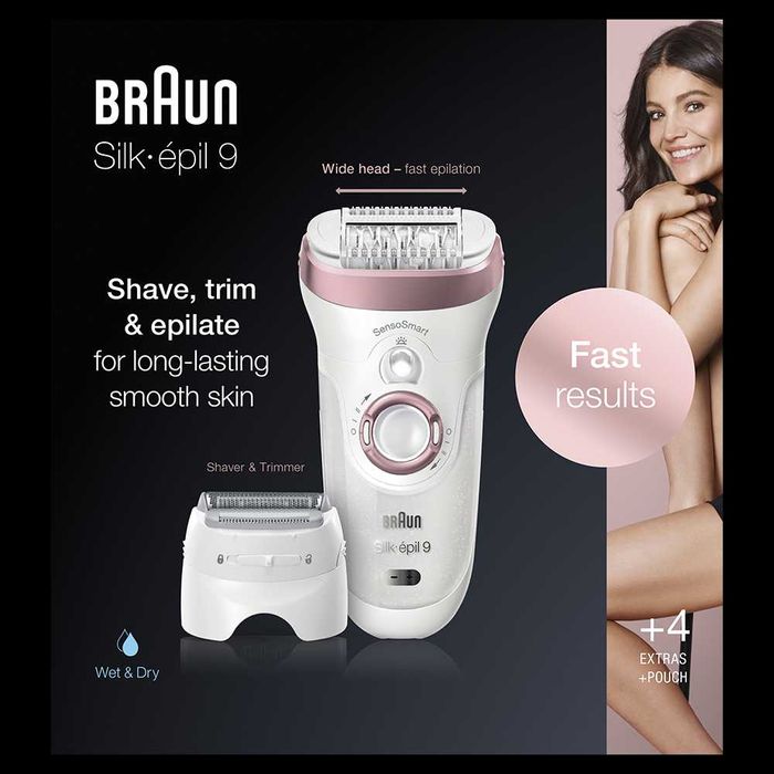 Epilator Braun Silk-épil 9 9/725 SensoSmart™, Micro-Grip
