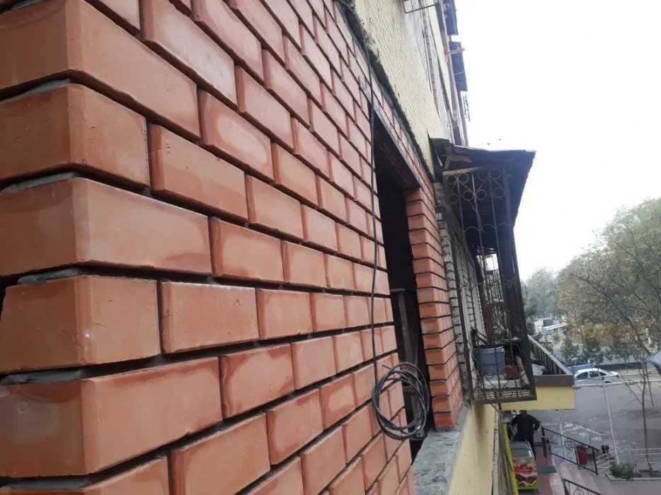 Кладка балкона•Облицовочный кирпич•Перегородки•Штукатурка•Стяжка