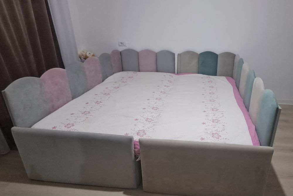 Paturi copii de 200 x 90 cm + saltele NOI