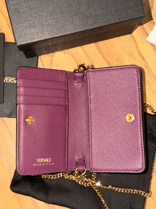 Мини чанта/портфейл VERSACE в винен цвят
