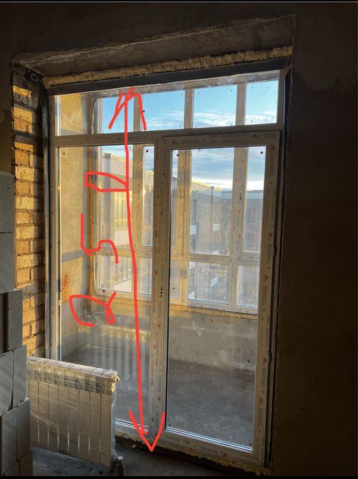 Балконный блок со стеклами