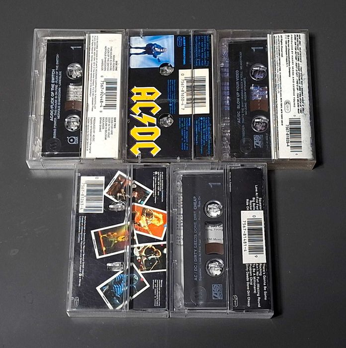 Lot 5 casete audio ACDC - originale