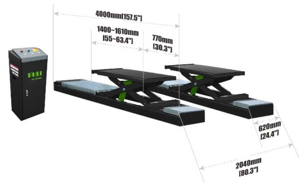 Платформа с ножничным подъемником 3,5 тн PL-D35G (развал, шиномонтаж)