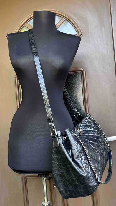 CHANEL Superba Geanta Umar/Tip Postas Tote Piele Vintage