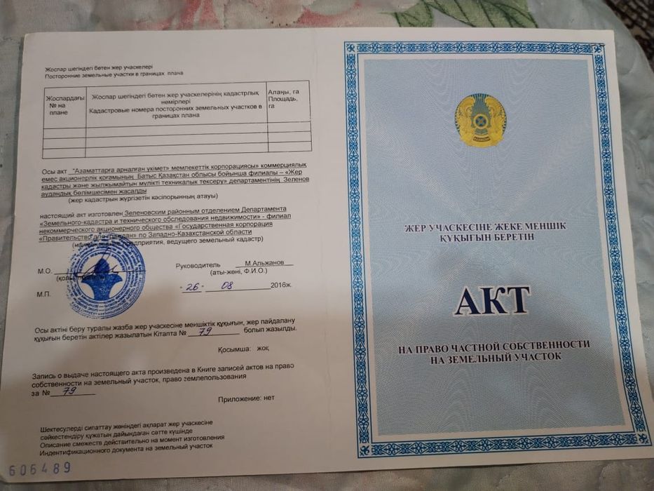 Жер сатылады продам участок