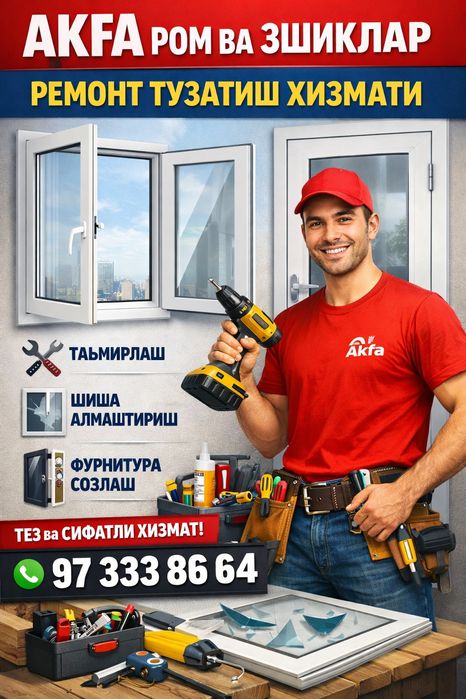Акфа ром ва эшиклар ремонт хизмати
