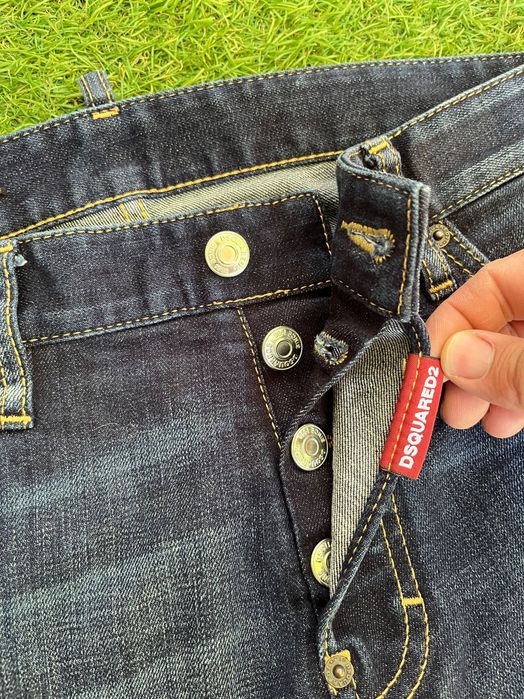 Мъжки дънки : Dsquared2 Dark Night Red Spots Wash Cool Guy Jeans Blue 46