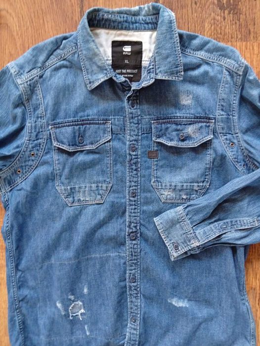 g-star wolker shirt - страхотна мъжка риза ХЛ