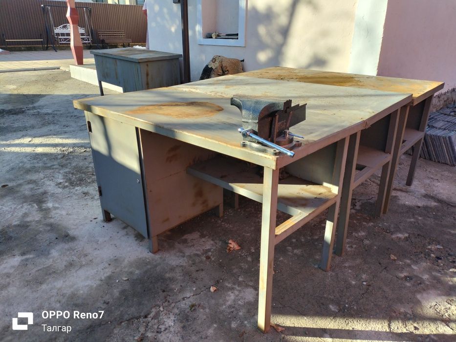 Тиски станочный мощный столом