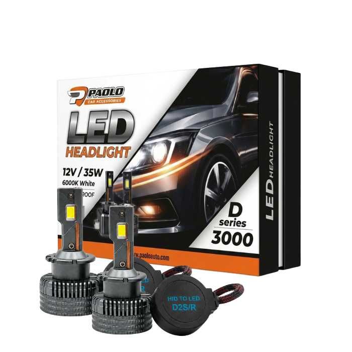 ДИОДНИ КРУШКИ D1S D2S D3S 9006 35W 6000K 2БР К-Т  Модел 2601, 35W ЗА кола Автомобил МПС Бус Микробус