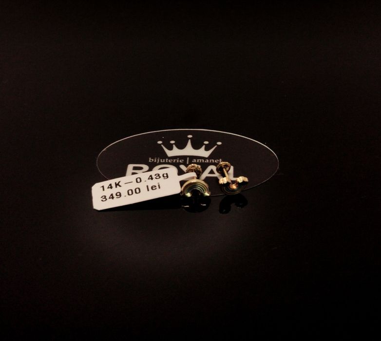 Bijuteria Royal cercei din aur 14k 0.43 gr